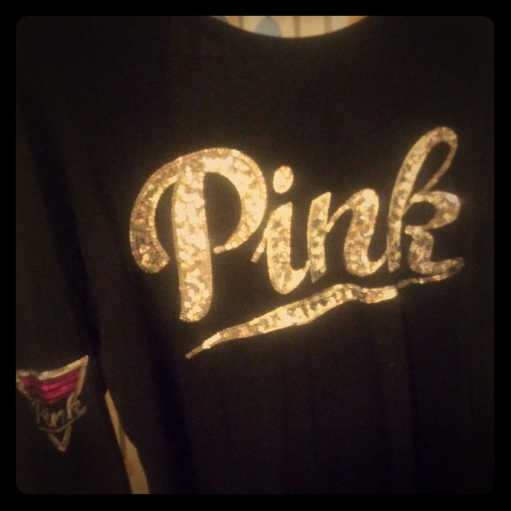 Long sleeve Pink bling shirt